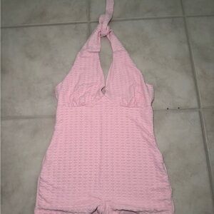 SHEIN Curve Pink Textured Top